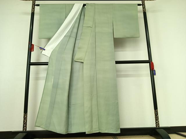 平和屋着物▽虹色創家　本郷大田子　小紋　単衣　霞文　暈し染め　正絹　逸品　AABE4654jh 平和屋着物▽虹色創家 本郷大田子 小紋 単衣 霞文