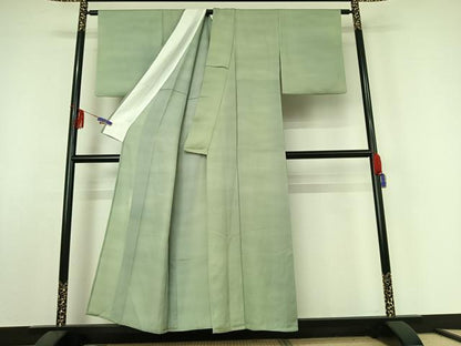 平和屋着物▽虹色創家 本郷大田子 小紋 単衣 霞文 暈し染め 正絹 逸品 AABE4654jh