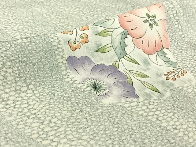 平和屋着物▽江戸小紋 単衣 辻が花 正絹 逸品 AABE4657jh