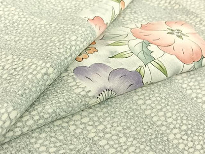平和屋着物▽江戸小紋 単衣 辻が花 正絹 逸品 AABE4657jh