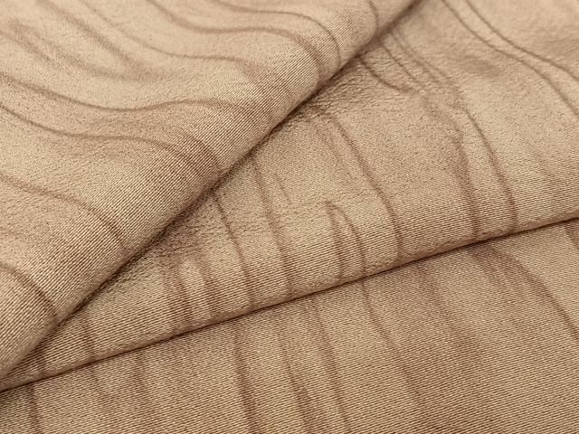 平和屋着物▽上質な小紋 単衣 杢目文 正絹 逸品 AABE4663jh