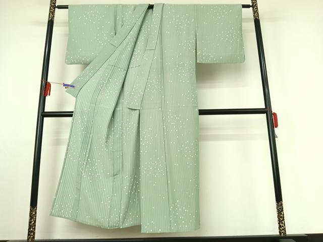 平和屋着物▽上質な小紋 単衣 丸文 正絹 逸品 AABE4664jh