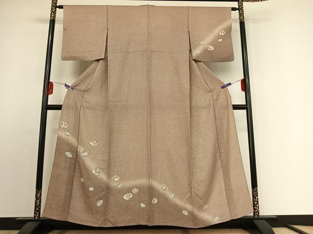 平和屋着物▽訪問着 単衣 吉祥花文 正絹 逸品 AABE4667jh