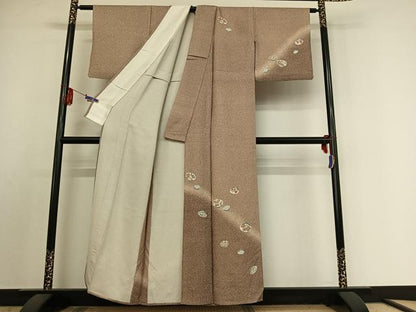 平和屋着物▽訪問着 単衣 吉祥花文 正絹 逸品 AABE4667jh