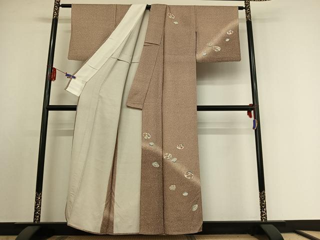 平和屋着物▽訪問着 単衣 吉祥花文 正絹 逸品 AABE4667jh