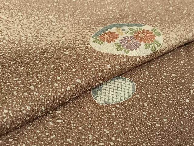 平和屋着物▽訪問着 単衣 吉祥花文 正絹 逸品 AABE4667jh