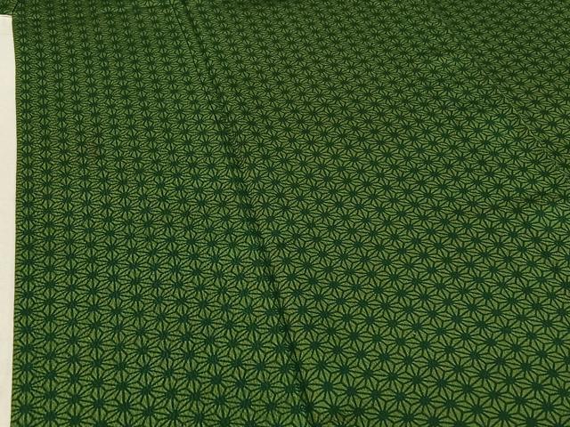 平和屋着物▽上質な小紋 単衣 麻の葉文様 正絹 逸品 AABE4668jh