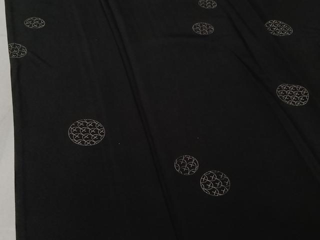 平和屋着物▽上質な小紋 単衣 丸文 さが美扱い 正絹 逸品 AABE4670jh