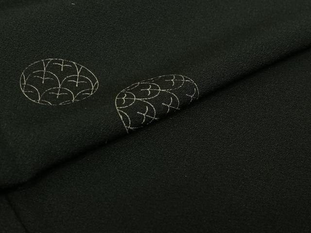 平和屋着物▽上質な小紋 単衣 丸文 さが美扱い 正絹 逸品 AABE4670jh