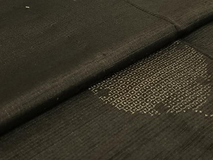 平和屋着物▽結城紬　単衣　100亀甲　雪輪文　ロング丈　正絹　逸品　未使用　AABE4671jh