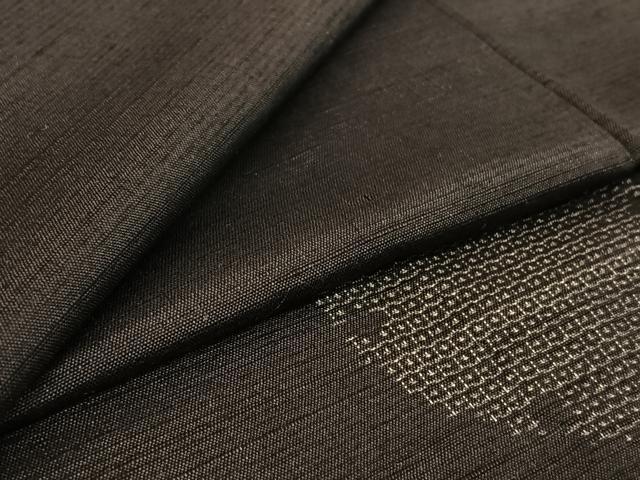 平和屋着物▽結城紬　単衣　100亀甲　雪輪文　ロング丈　正絹　逸品　未使用　AABE4671jh