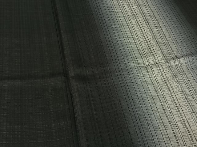 平和屋着物▽訪問着 単衣 格子 さが美扱い 正絹 逸品 AABE4672jh