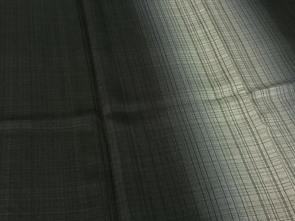 平和屋着物▽訪問着　単衣　格子　さが美扱い　正絹　逸品　AABE4672jh