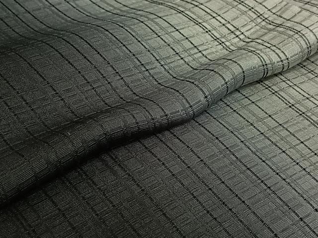 平和屋着物▽訪問着 単衣 格子 さが美扱い 正絹 逸品 AABE4672jh