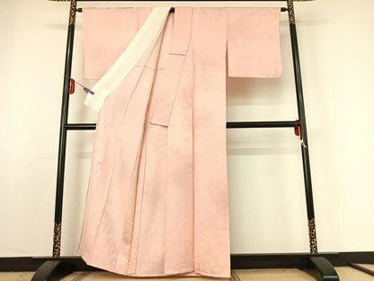 平和屋着物▽日展作家 山本唯与志 レリーフ染 小紋 単衣 枝葉文 暈し染め 正絹 逸品 AABE4679jh