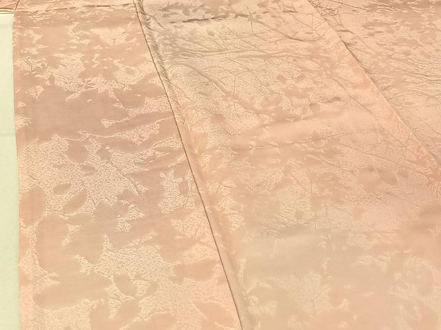 平和屋着物▽日展作家 山本唯与志 レリーフ染 小紋 単衣 枝葉文 暈し染め 正絹 逸品 AABE4679jh