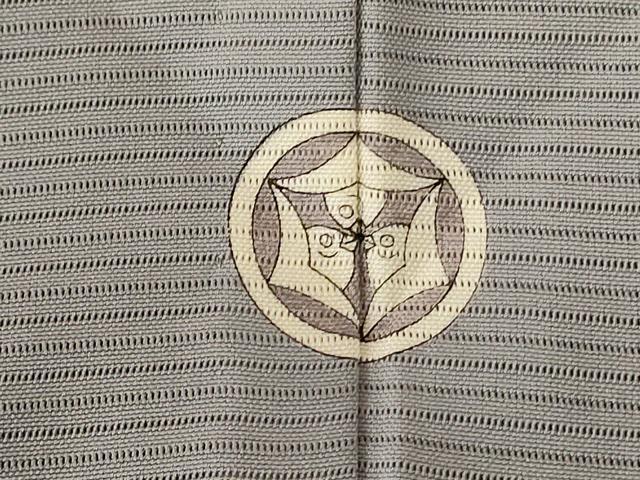 平和屋着物＊夏物 色無地 絽 銀鼠色 正絹 逸品 AABE4682jd
