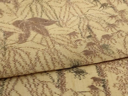 平和屋着物＊夏物 本場小千谷ちぢみ 笹竹文 麻 逸品 AABE4684jd