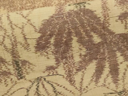 平和屋着物＊夏物 本場小千谷ちぢみ 笹竹文 麻 逸品 AABE4684jd