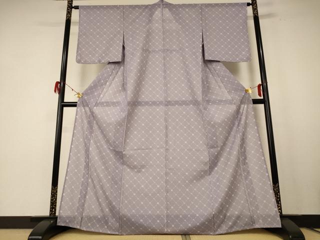 平和屋着物＊夏物 小紋 絽 鳥 洗える着物 AABE4688jd