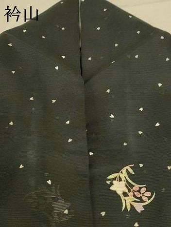 平和屋着物＊夏物　小紋　絽　草花文　洗える着物　AABE4690jd 平和屋着物＊夏物 小紋 絽 草花文 洗える着物 AABE4690jd