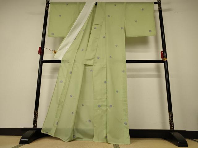 平和屋着物＊夏物 小紋 絽 鞠 洗える着物 AABE4691jd