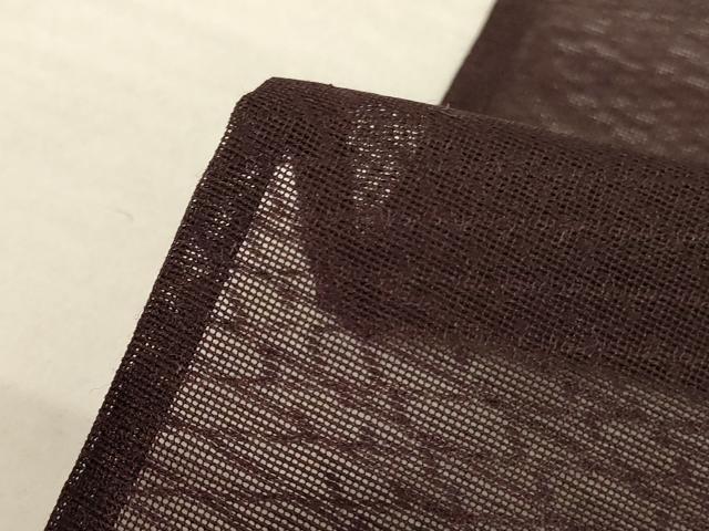 平和屋着物＊夏物 色無地 紗 黒鳶色 洗える着物 未使用 AABE4697jd