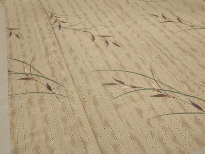 平和屋着物＊夏物 小紋 絽 草葉文 洗える着物 AABE4701jd
