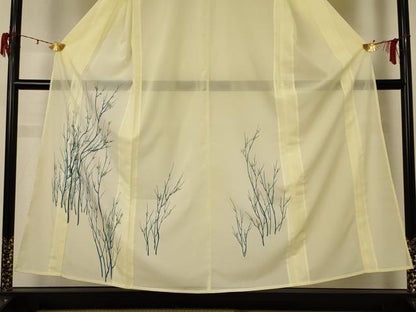 平和屋着物＊夏物 訪問着 絽 枝花文 洗える着物 AABE4703jd