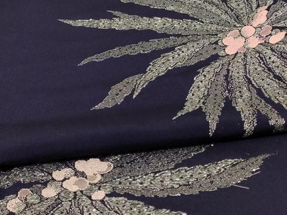 平和屋着物＊夏物 小紋 紗 舞花文 銀糸 正絹 逸品 AABE4708jd