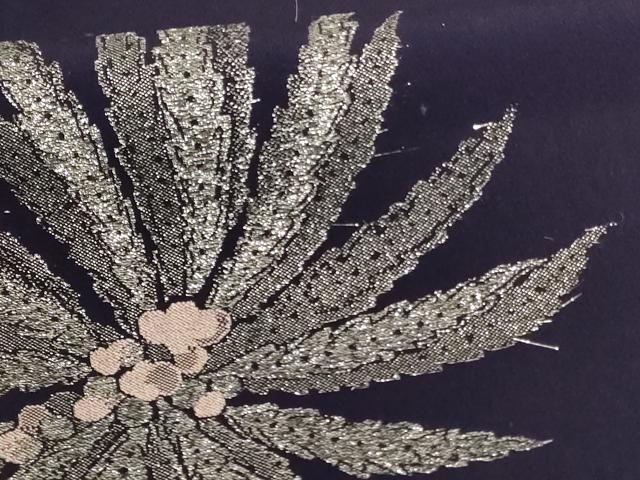 平和屋着物＊夏物 小紋 紗 舞花文 銀糸 正絹 逸品 AABE4708jd