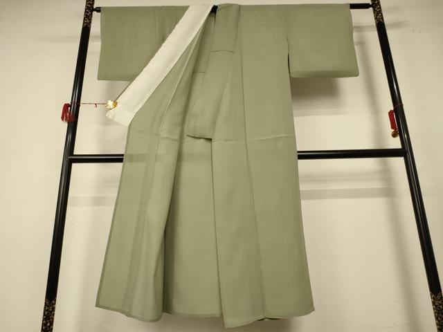 平和屋着物＊夏物 色無地 絽 柳茶色 正絹 逸品 AABE4709jd