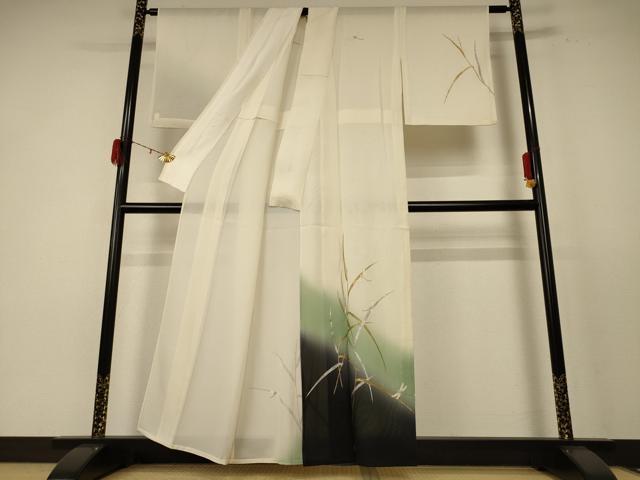 平和屋着物＊夏物 訪問着 絽 蜻蛉 暈し染め 金銀彩 正絹 逸品 AABE4710jd