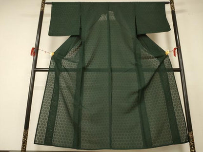 平和屋着物＊夏物 色無地 紗 鉄色 正絹 逸品 AABE4712jd