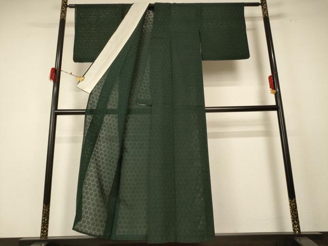 平和屋着物＊夏物 色無地 紗 鉄色 正絹 逸品 AABE4712jd
