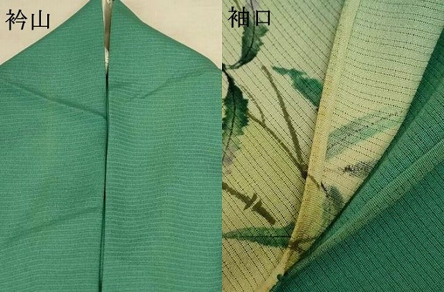 平和屋着物＊夏物　訪問着　絽　風景文　鳥　暈し染め　ロング丈　正絹　逸品　AABE4718jd 平和屋着物＊夏物 訪問着 絽 風景文 鳥 暈し染め ロング丈