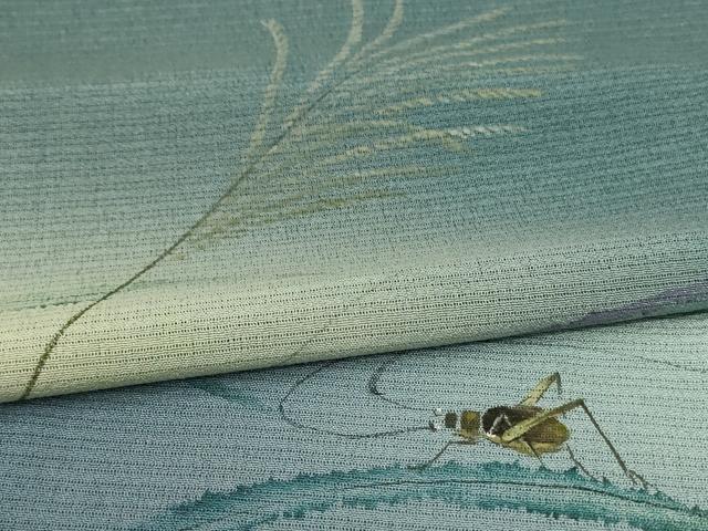 平和屋着物＊夏物　訪問着　絽　手描き　虫　暈し染め　正絹　逸品　AABE4720jd 平和屋着物＊夏物 訪問着 絽 手描き 虫 暈し染め 正絹 逸品 AABE4720jd