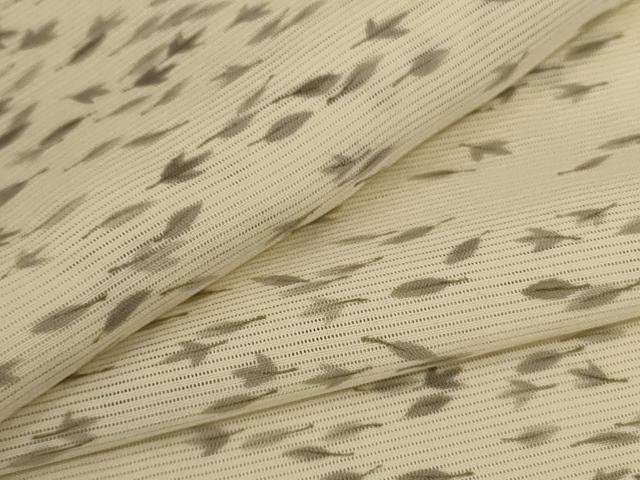 平和屋着物＊夏物 小紋 絽 舞葉文 正絹 逸品 AABE4723jd