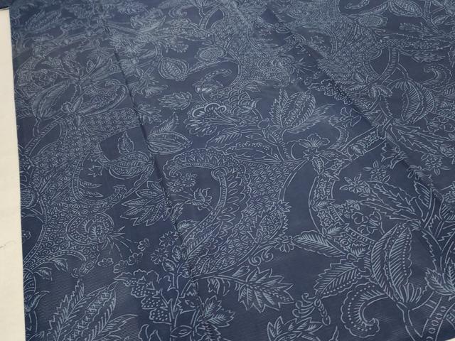 平和屋着物＊夏物 小紋 絽 更紗花文 正絹 逸品 AABE4730jd