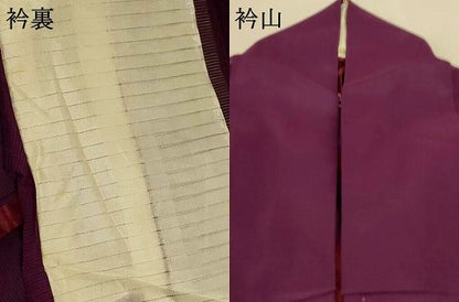 平和屋着物＊夏物 色無地 絽 似せ紫色 洗える着物 AABE4734jd