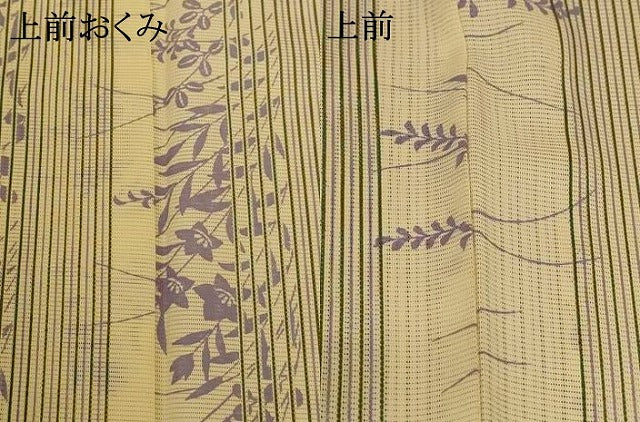 平和屋着物＊夏物　小紋　絽　草花間道　洗える着物　AABE4735jd 平和屋着物＊夏物 小紋 絽 草花間道 洗える着物 AABE4735jd