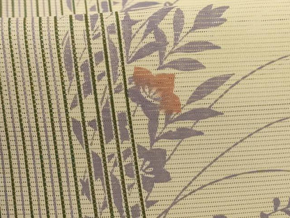 平和屋着物＊夏物 小紋 絽 草花間道 洗える着物 AABE4735jd