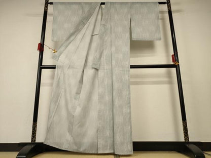 平和屋着物＊夏物 小紋 絽 変わり縞 洗える着物 AABE4738jd