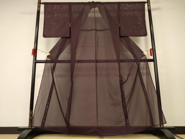 平和屋着物＊夏物　色無地　絽　黒鳶色　洗える着物　AABE4742jd 平和屋着物＊夏物 色無地 絽 黒鳶色 洗える着物 AABE4739jd
