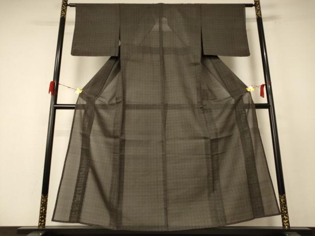 平和屋着物＊夏物　本場大島紬　夏大島　格子　正絹　逸品　未使用　AABE4745jd 平和屋着物＊夏物 本場大島紬 夏大島 格子 正絹 逸品 未使用 AABE4745jd