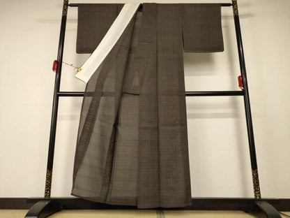 平和屋着物＊夏物 本場大島紬 夏大島 格子 正絹 逸品 未使用 AABE4745jd