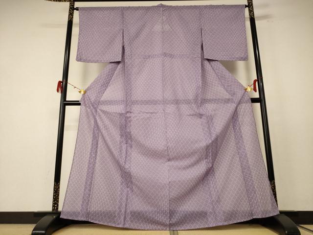 平和屋着物＊夏物 小紋 絽 網目文 洗える着物 AABE4755jd