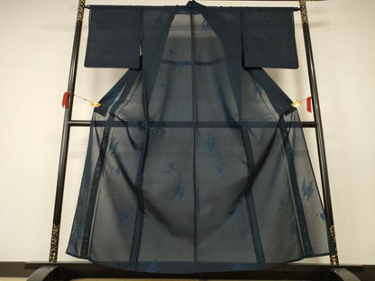 平和屋着物＊夏物 小紋 絽 流水文 正絹 逸品 AABE4761jd