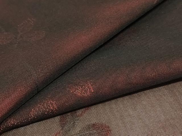 平和屋着物＊夏物 小紋 紗 萩 正絹 逸品 AABE4762jd