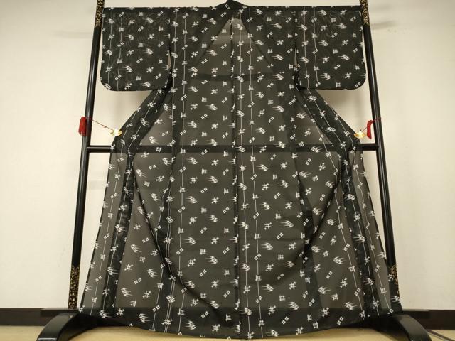 平和屋着物＊夏物　小紋　絽　琉球絣文様　洗える着物　AABE4773jd 平和屋着物＊夏物 小紋 絽 琉球絣文様 洗える着物 AABE4773jd